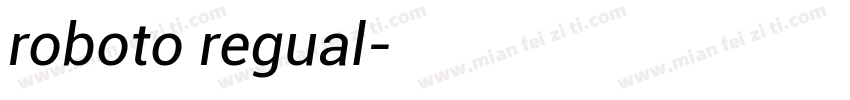 roboto regual字体转换